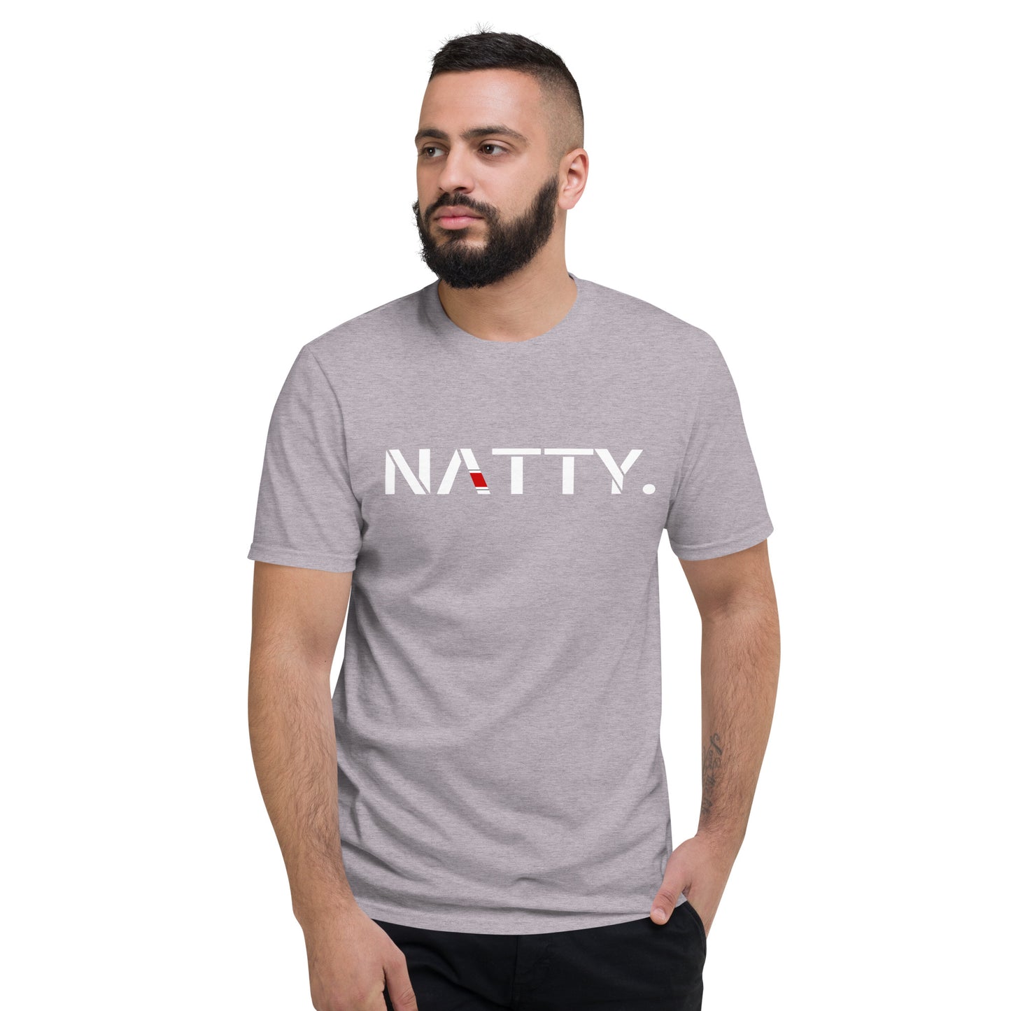 White NATTY. Logo Cotton T-Shirt